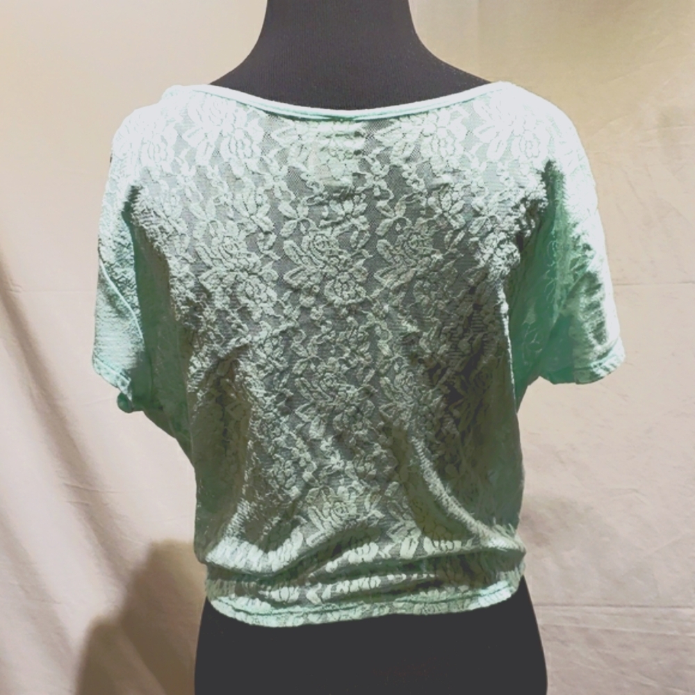 PINK Lace Back Top